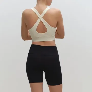 LS-B1109 Women's Sports Bra in White, original product photograph