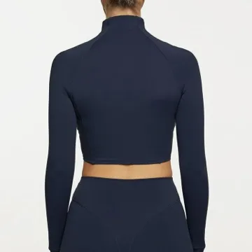 LS-B1111 Women's Long-Sleeve Yoga Top in White, original product photograph
