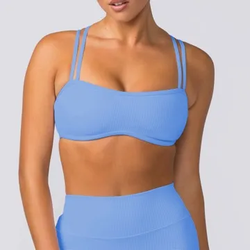 LS-B1114 Women's Sports Bra in Green, original product photograph