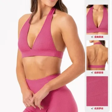 LS-B1116 Women's Sports Bra in Red, original product photograph