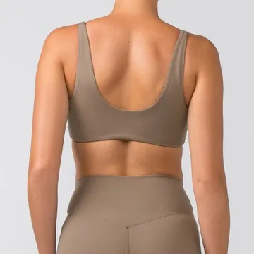 LS-B1124 Women's Sports Bra in Brown, original product photograph