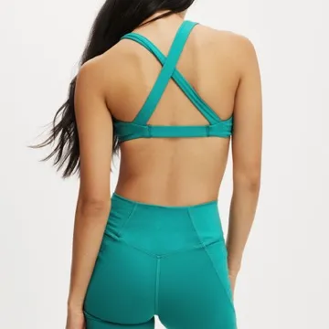 LS-B1126 Women's Sports Bra in Blue, original product photograph