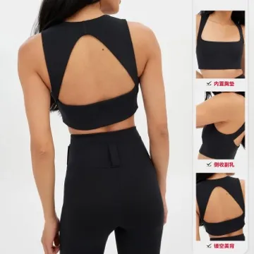 LS-B1127 Women's Sports Bra in Graphite Grey, original product photograph