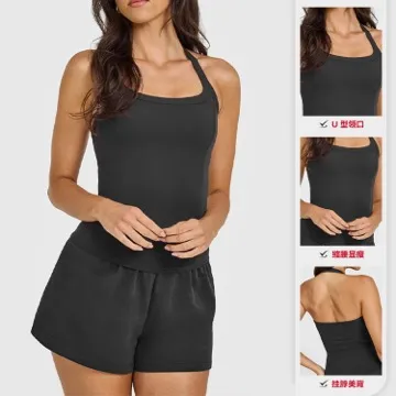 LS-B1135 Women's Padded Sports Tank in White, original product photograph