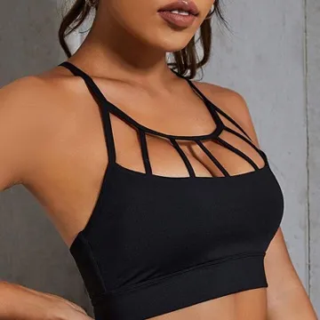 LS-B1137 Women's Sports Bra in White, original product photograph