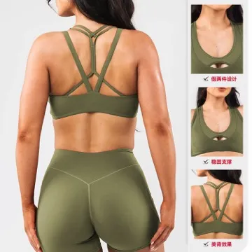 LS-B1142 Women's Sports Bra in White, original product photograph