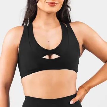 LS-B1142 Women's Sports Bra in Purple, original product photograph