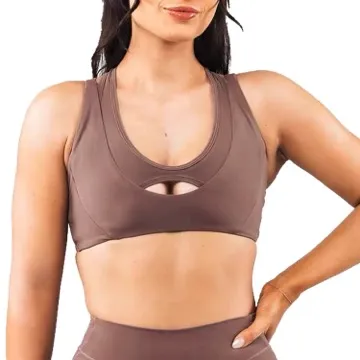 LS-B1142 Women's Sports Bra in Orange, original product photograph