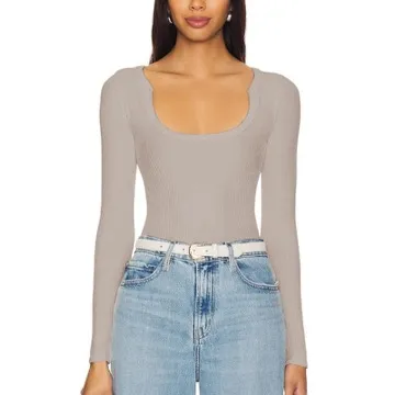 LS-B1146 Women's Long-Sleeve Yoga Top in Yellow, original product photograph