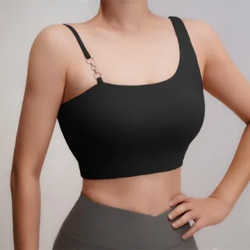 LS-B1148 Women's Sports Bra in Black, original product photograph