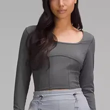 LS-B1157 Women's Long-Sleeve Yoga Top in Assorted Shade 3, original product photograph