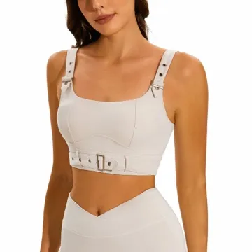 LS-B1158 Women's Sports Bra in White, original product photograph