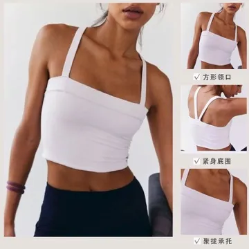 LS-B1159 Women's Padded Sports Tank in Black, original product photograph