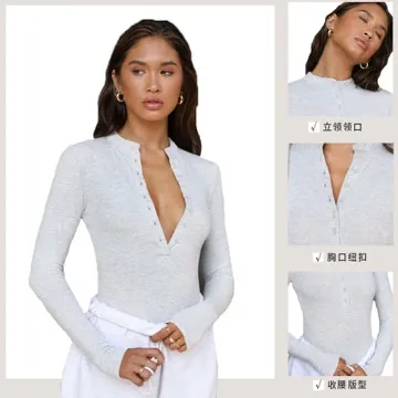 LS-B1169 Women's Long-Sleeve Yoga Top in Grey, original product photograph