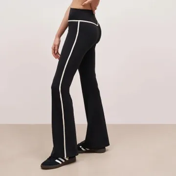 LS-B1174 Women's Flare Yoga Pants in Chocolate, original product photograph