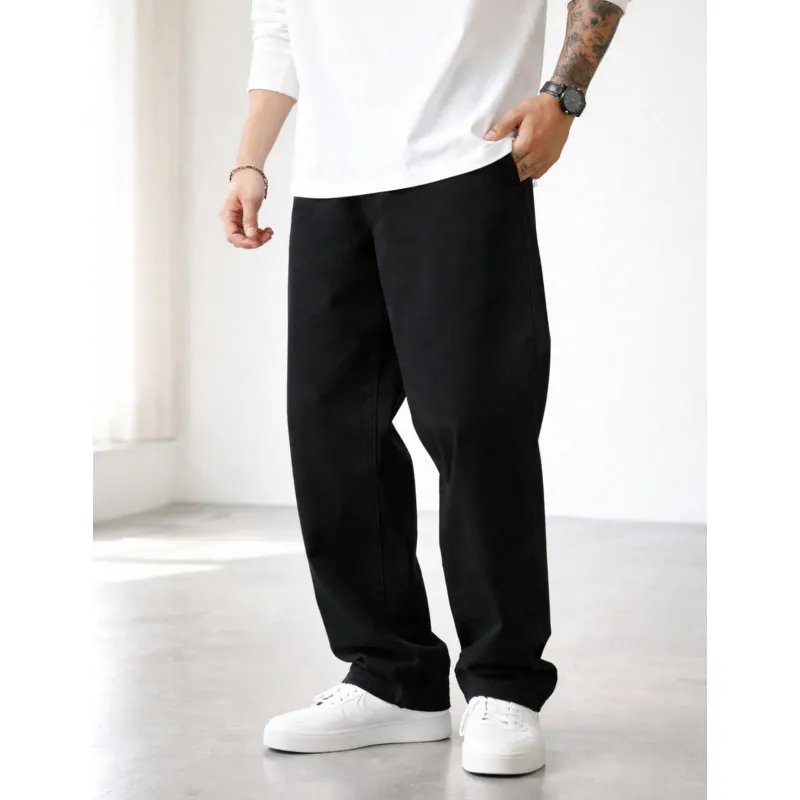 ST26-BJ-001 Plain-Wash Wide-Leg Jeans in Black, original product photograph