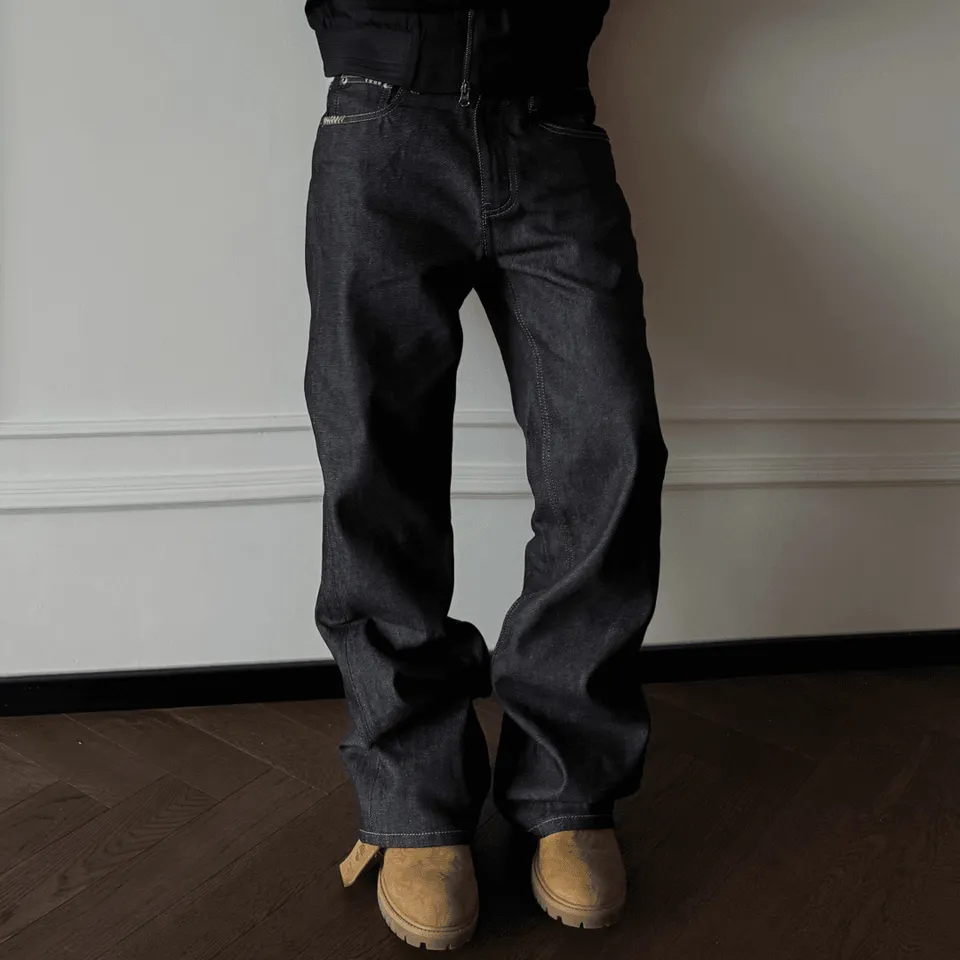 ST26-BJ-006 Washed Black front view — original product photograph