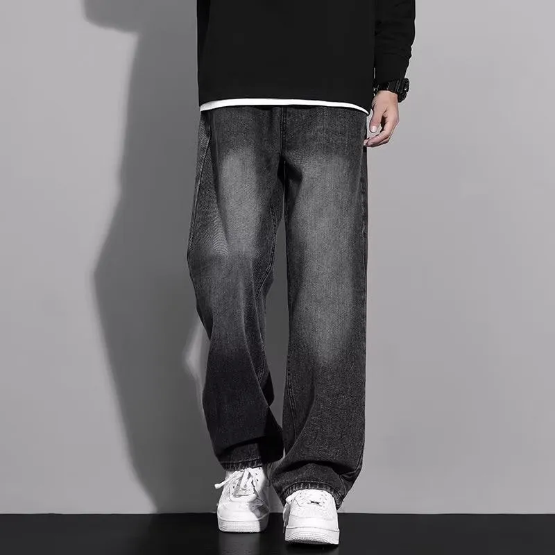 ST26-BJ-008 Vintage-Wash Baggy Jeans in Washed Black, original product photograph