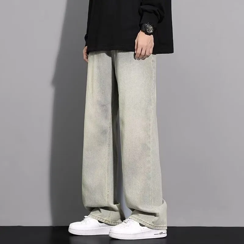ST26-BJ-008 Vintage-Wash Baggy Jeans in Sand Wash, original product photograph