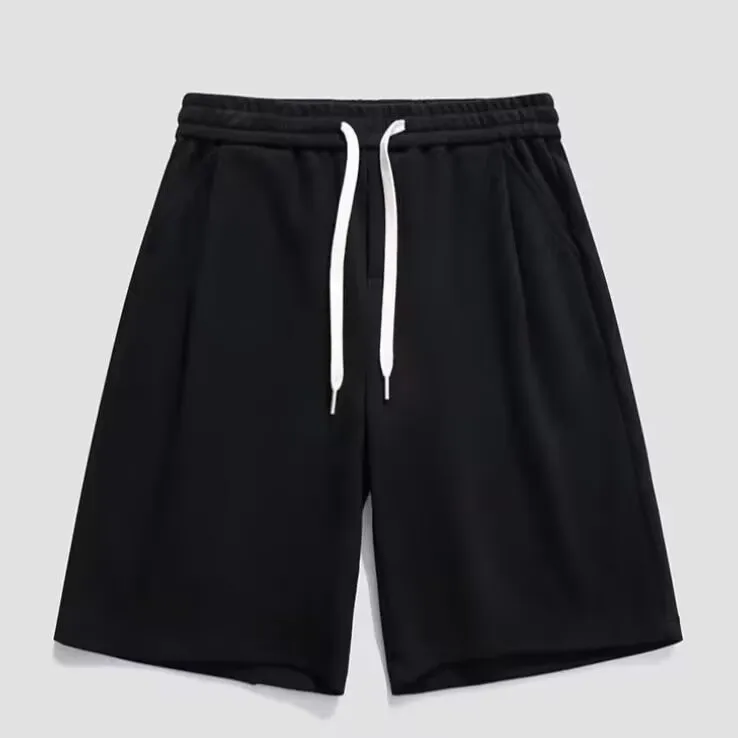 ST26-BS-004 Relaxed Cotton Sweat Shorts in Black, original product photograph