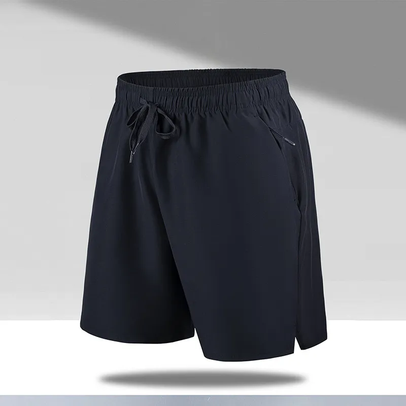 ST26-BS-006 Relaxed Split-Hem Sport Shorts in Navy, original product photograph