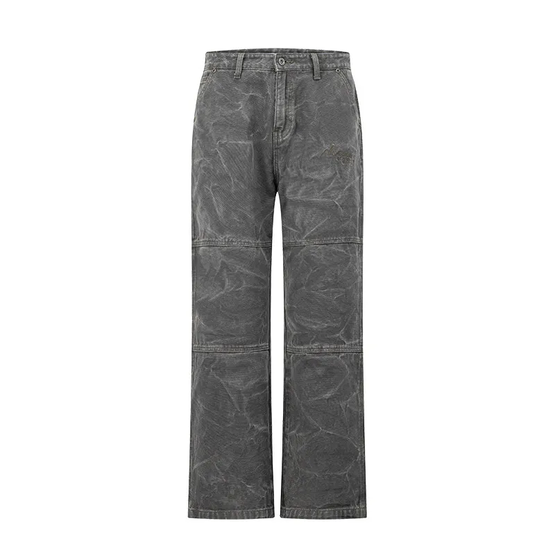 ST26-CP-001 Washed Double-Knee Canvas Work Pants in Washed Dark Grey, original product photograph