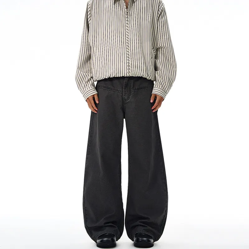 ST26-CP-005 Curved-Leg Canvas Work Pants in Charcoal, original product photograph