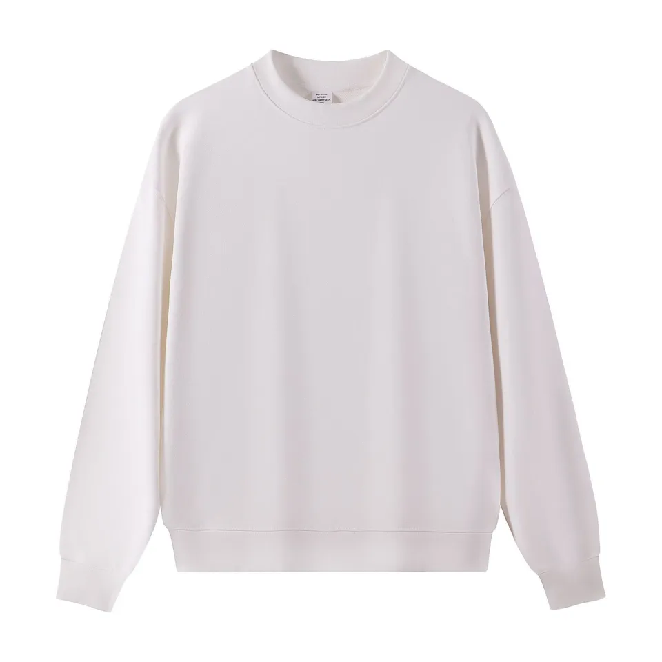 ST26-HD-003 Boxy Wide-Sleeve Crewneck Sweatshirt in White, original product photograph