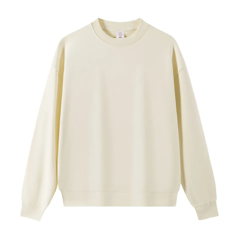 ST26-HD-003 Boxy Wide-Sleeve Crewneck Sweatshirt in Cream, original product photograph