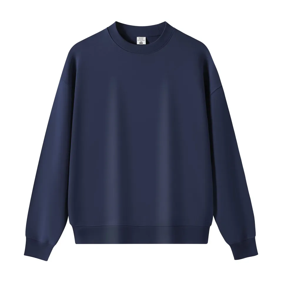ST26-HD-003 Boxy Wide-Sleeve Crewneck Sweatshirt in Navy, original product photograph