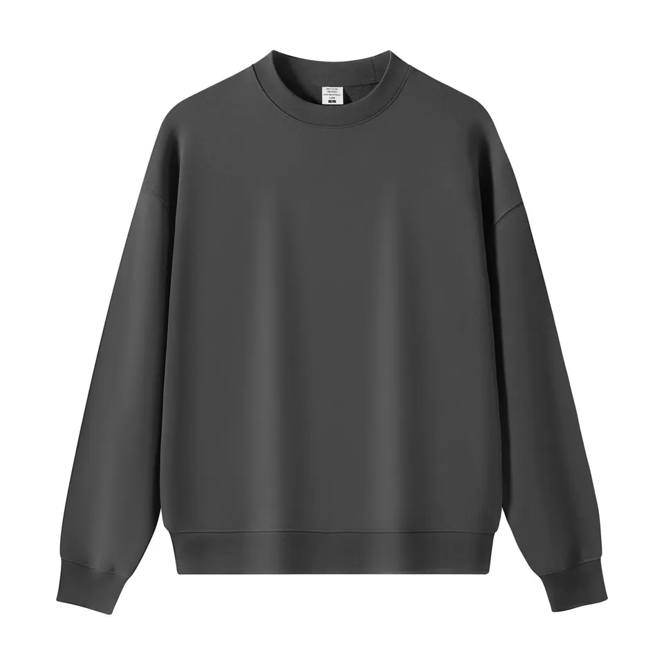 ST26-HD-003 Boxy Wide-Sleeve Crewneck Sweatshirt in Charcoal, original product photograph