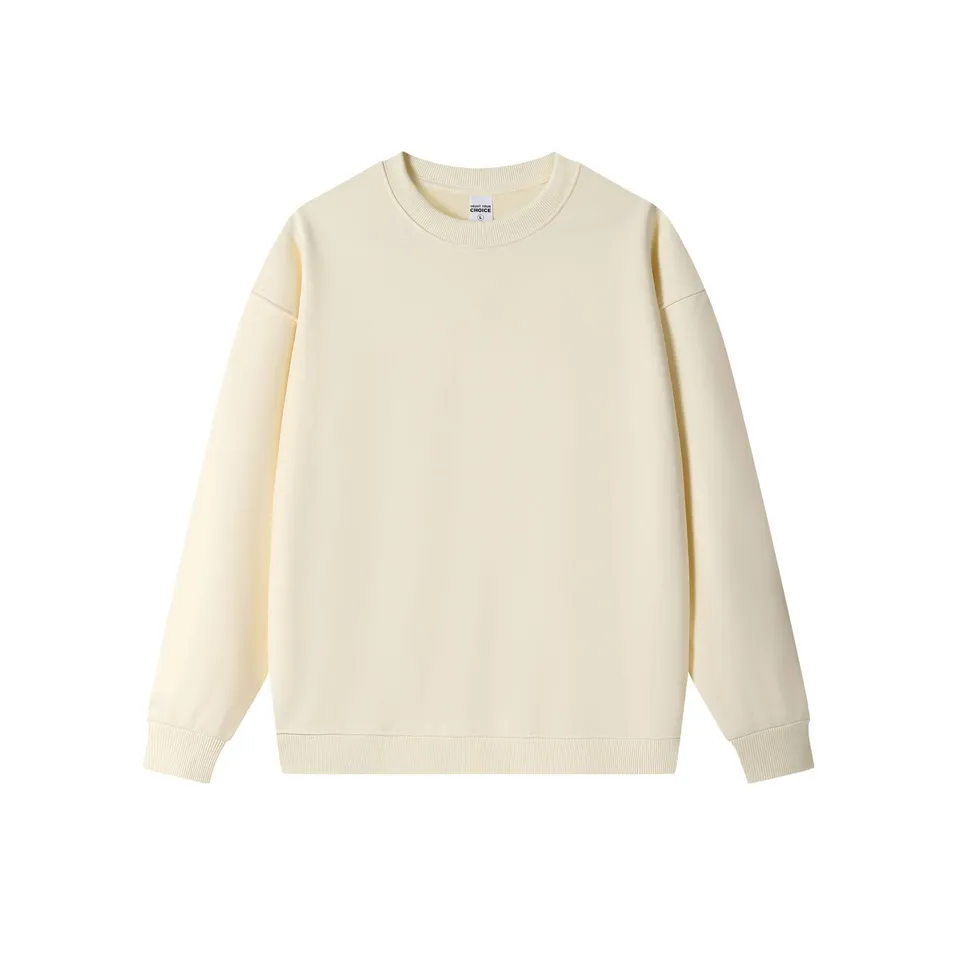 ST26-HD-005 Heavy Fleece Crewneck Sweatshirt in Cream, original product photograph