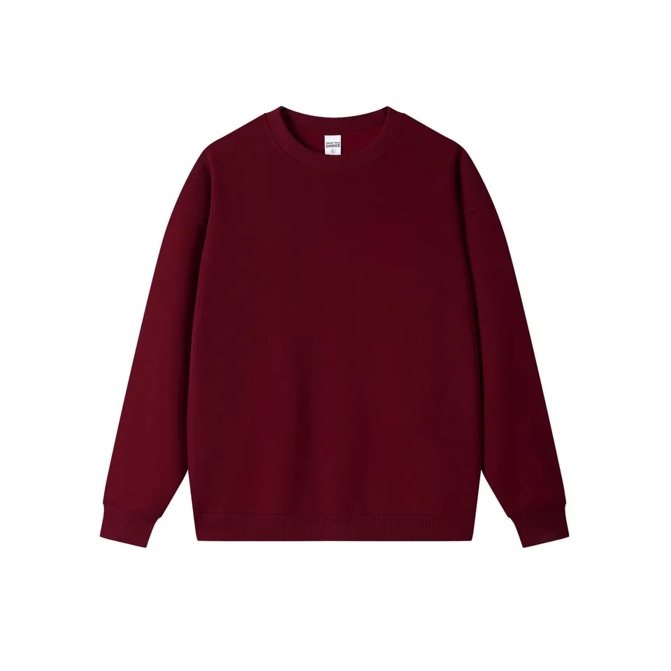 ST26-HD-005 Heavy Fleece Crewneck Sweatshirt in Burgundy, original product photograph