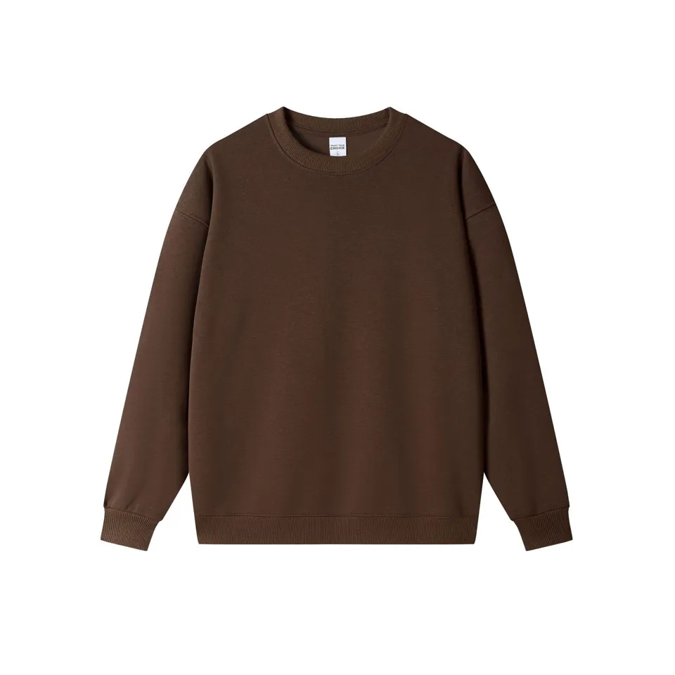 ST26-HD-005 Heavy Fleece Crewneck Sweatshirt in Coffee Brown, original product photograph