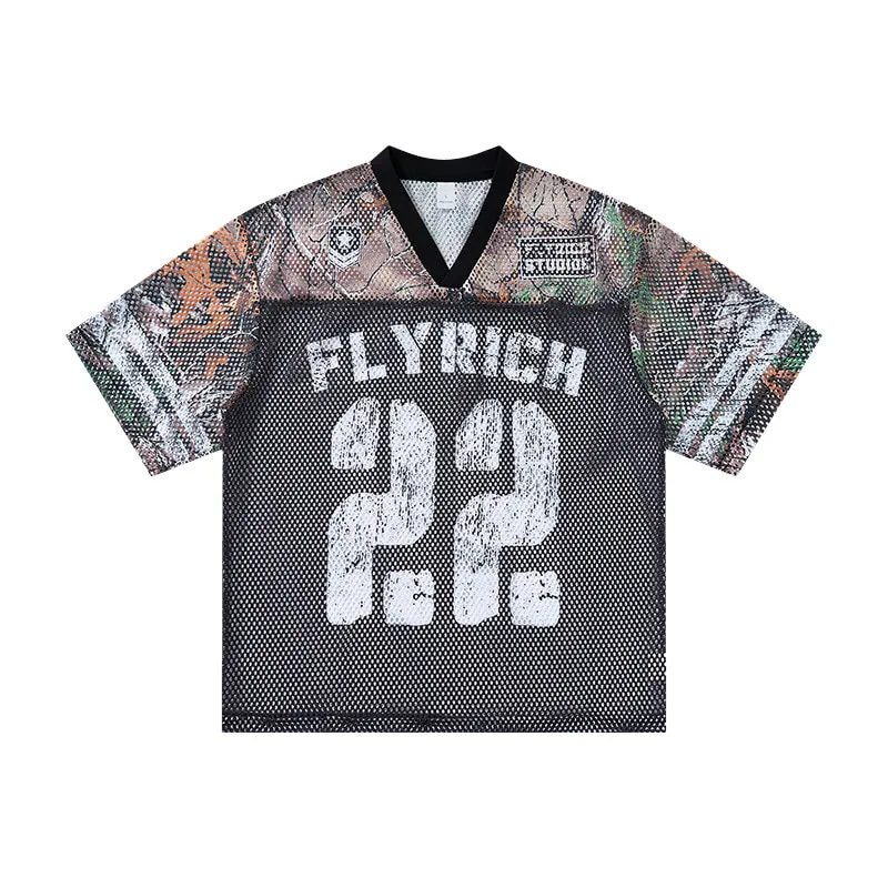 ST26-RJ-001 Black / Woodland Camo front view — original product photograph