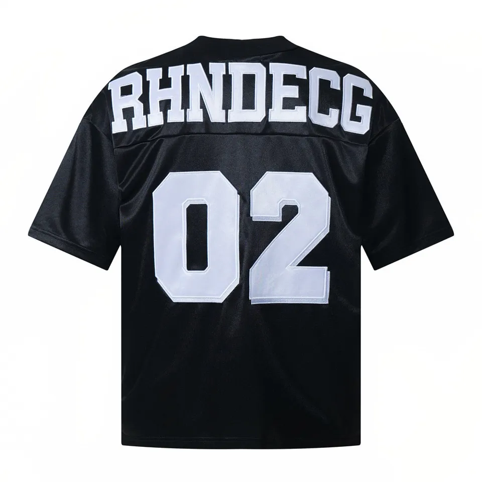 ST26-RJ-003 Number 02 Applique Jersey in Black, original product photograph