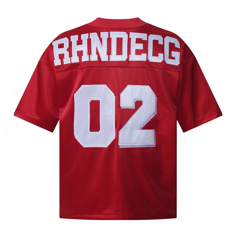 ST26-RJ-003 Number 02 Applique Jersey in Red, original product photograph