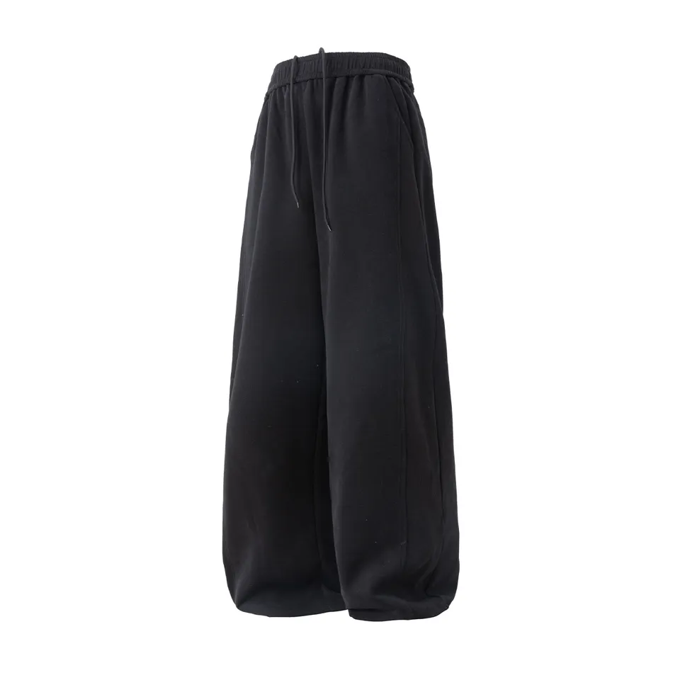 ST26-SP-003 Paneled Wide-Leg Sweatpants in Black, original product photograph