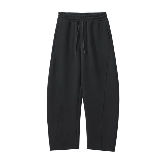 ST26-SP-005 Curved-Seam Wide Sweatpants in Black, original product photograph