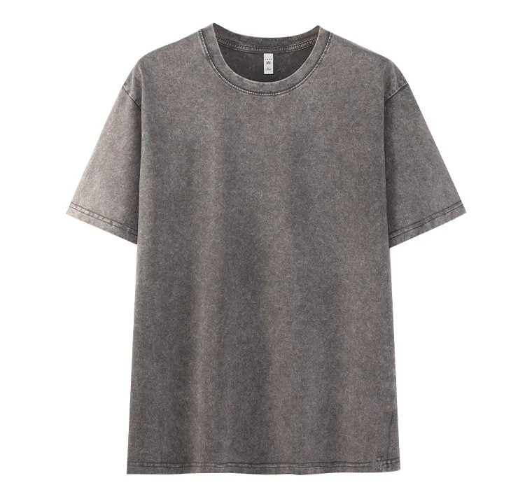 ST26-WT-001 Mottled-Wash Crewneck T-Shirt in Iron Grey, original product photograph