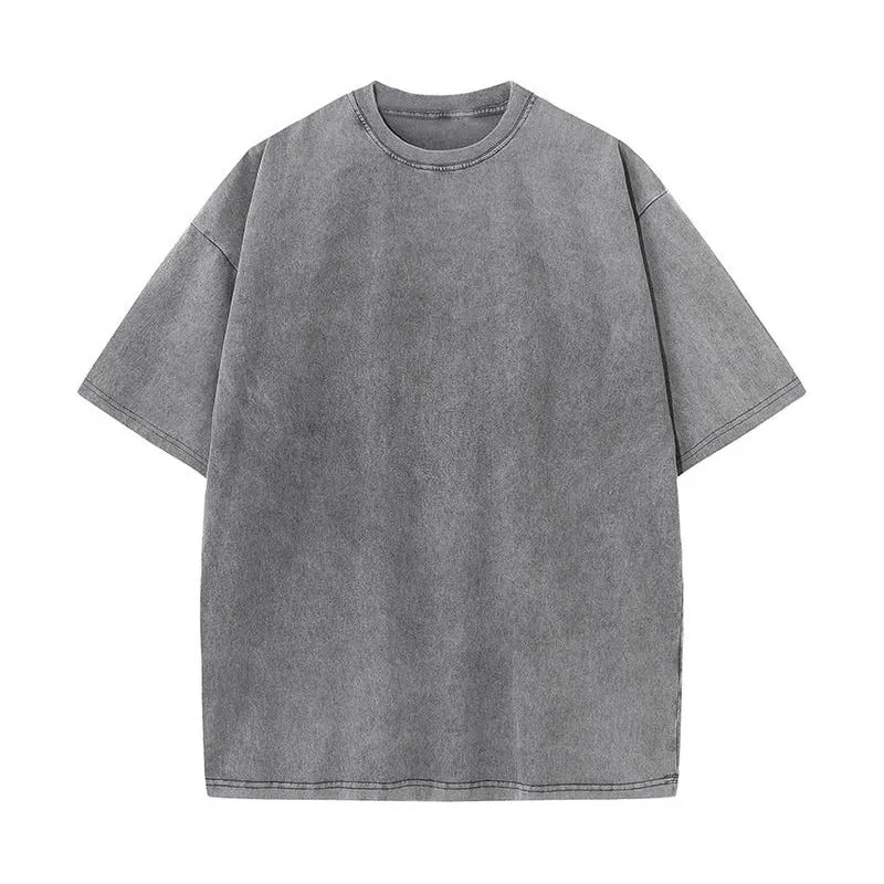 ST26-WT-005 Washed Drop-Shoulder T-Shirt in Washed Grey, original product photograph