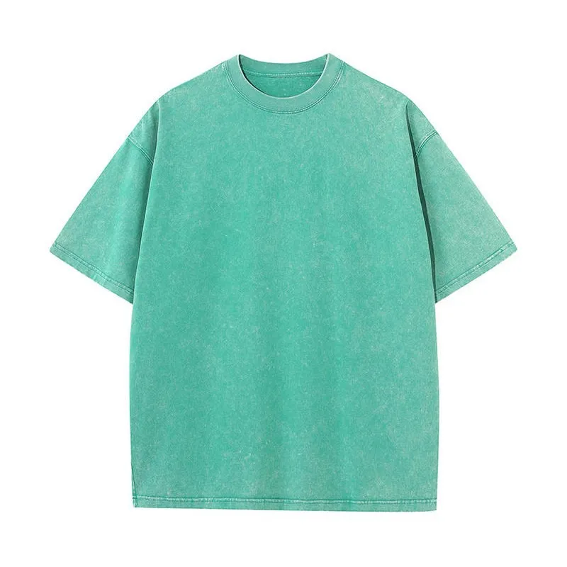 ST26-WT-005 Washed Drop-Shoulder T-Shirt in Washed Teal, original product photograph