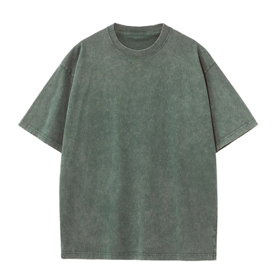 ST26-WT-005 Washed Drop-Shoulder T-Shirt in Washed Olive, original product photograph